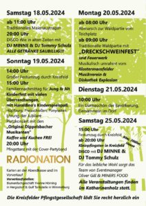 Mehr über den Artikel erfahren Programm Pfingsten 2024 in Kreisfeld